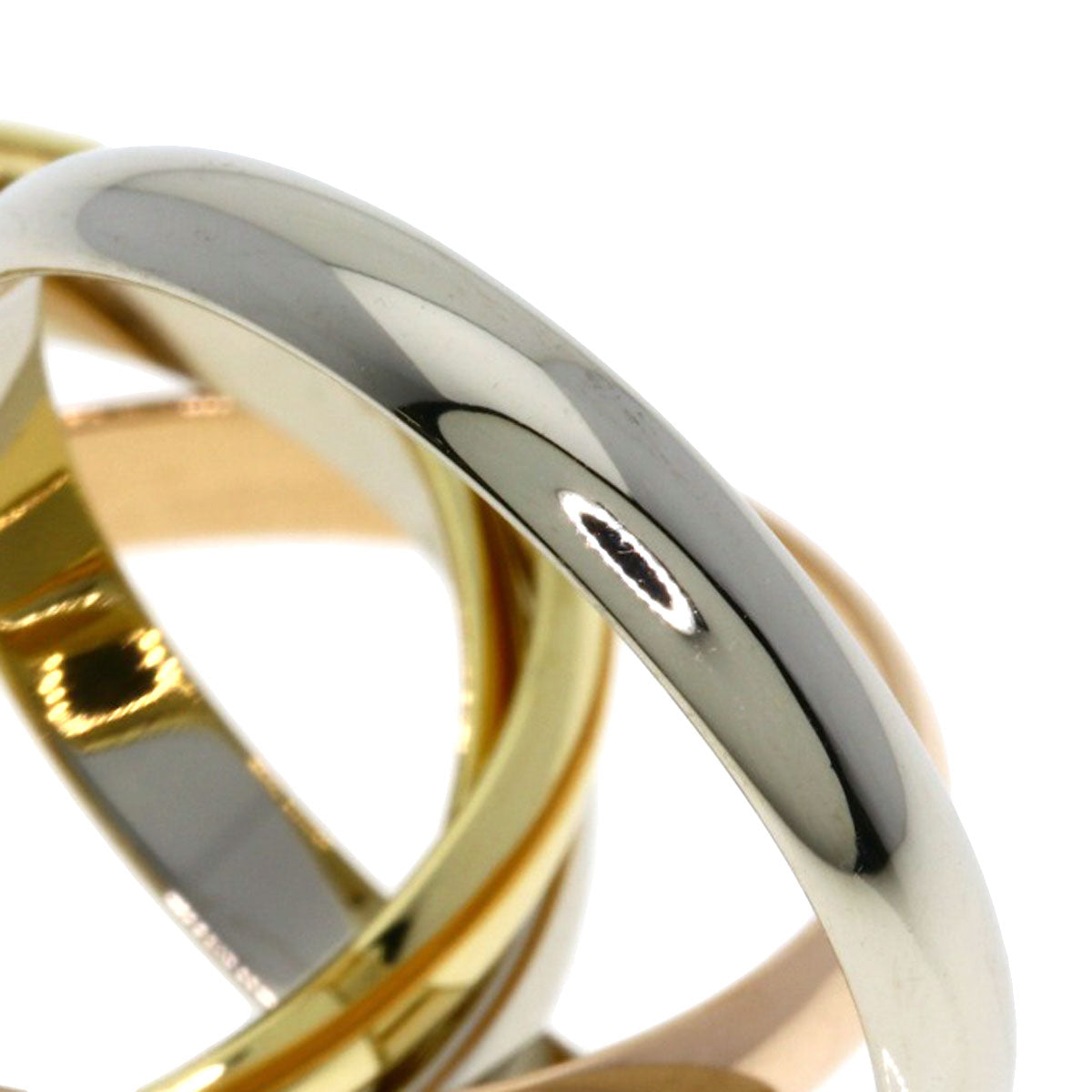CARTIER Trinity 5-in-a-row #52 Ring K18 Yellow Gold 18K Pink GoldLadies [Used]