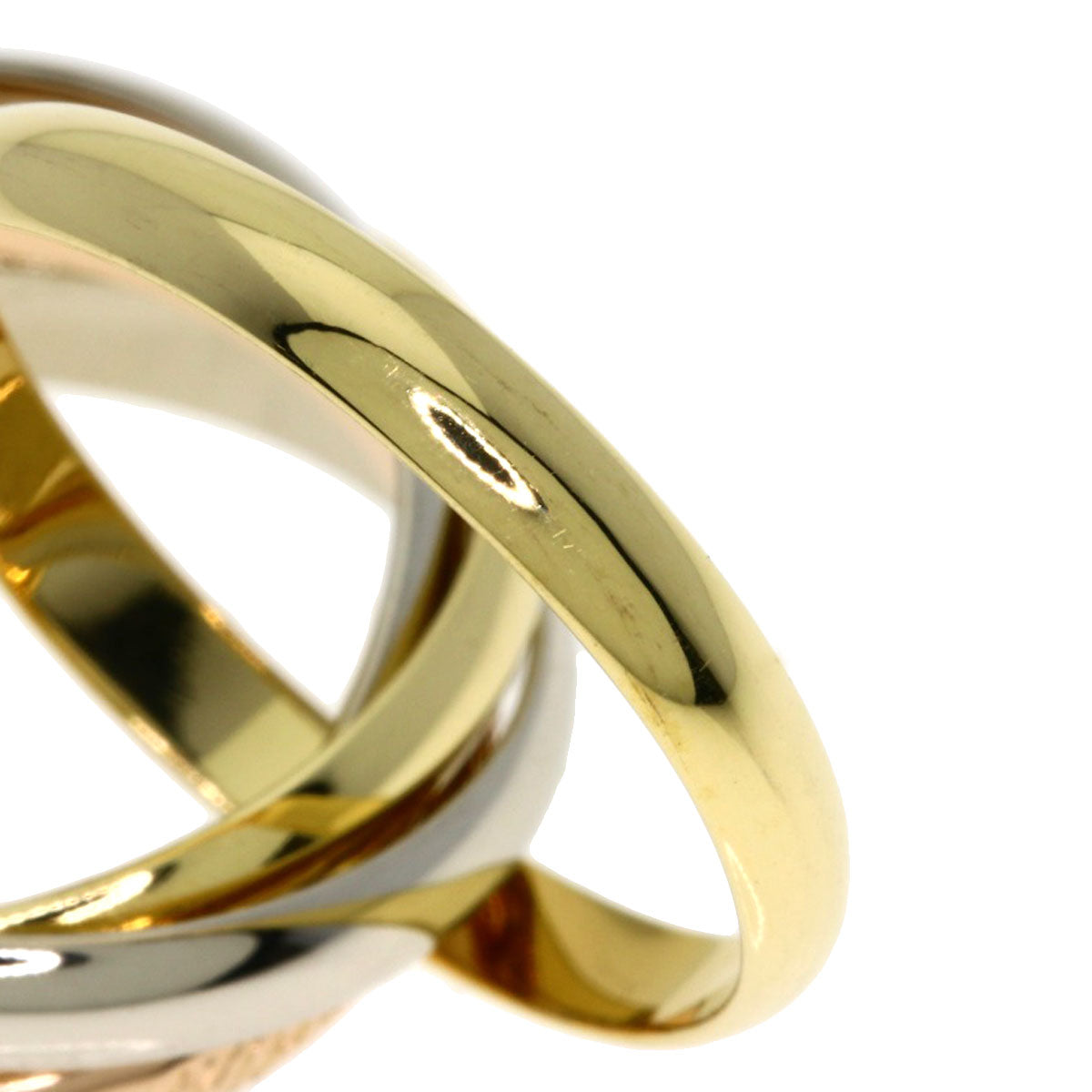 CARTIER Trinity 5-in-a-row #52 Ring K18 Yellow Gold 18K Pink GoldLadies [Used]