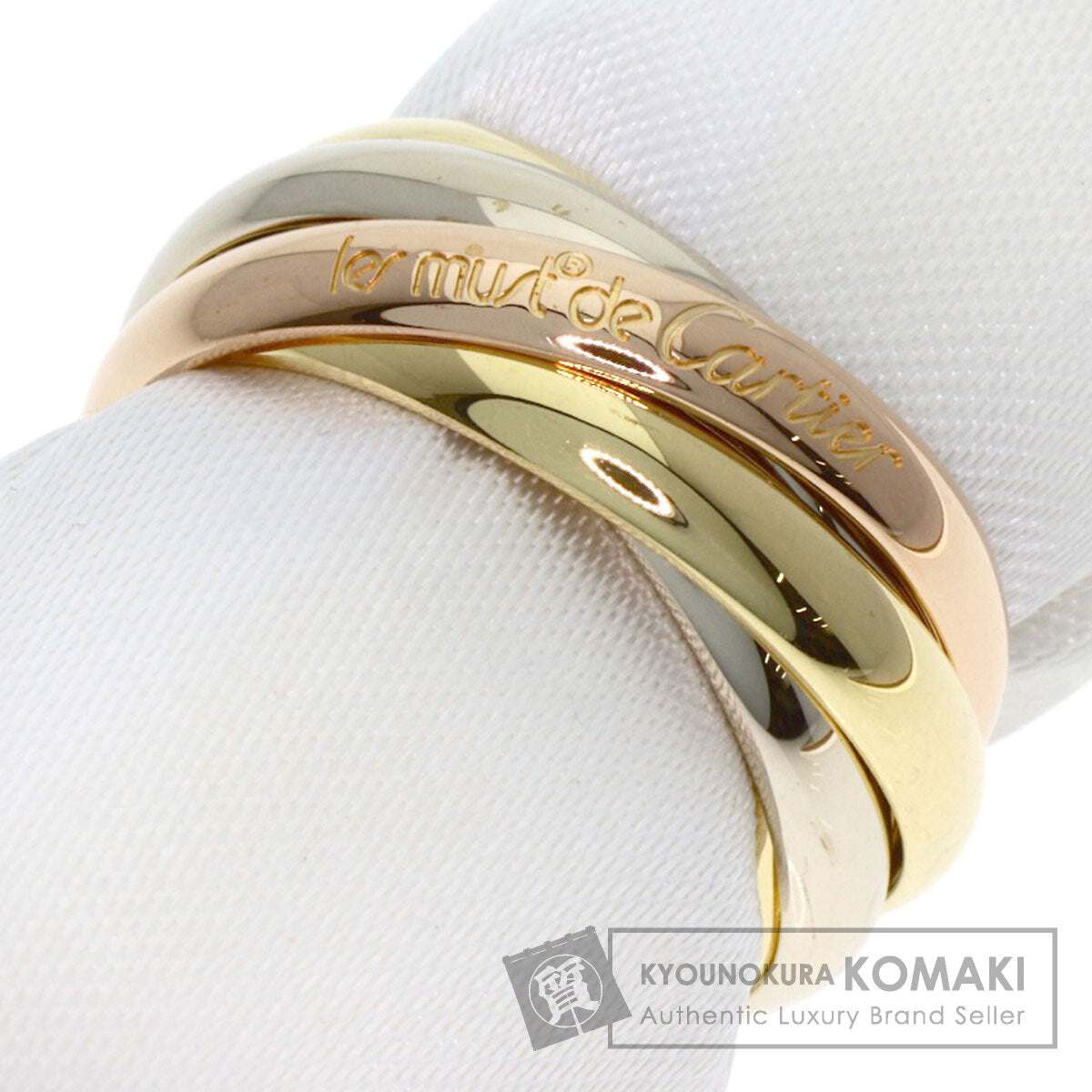 CARTIER Trinity 5-in-a-row #48 Ring K18 Yellow Gold K18 White GoldLadies [Used]