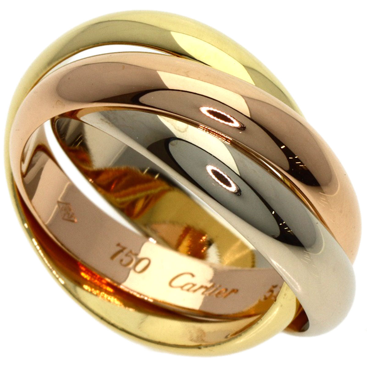 CARTIER Trinity #51 Ring K18 Yellow Gold K18 White GoldLadies [Used]