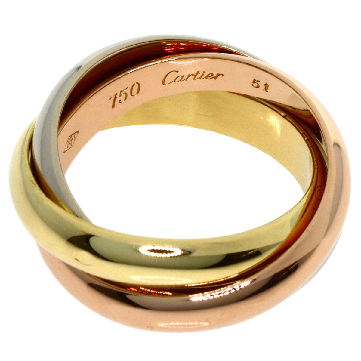 CARTIER Trinity #51 Ring K18 Yellow Gold K18 White GoldLadies [Used]