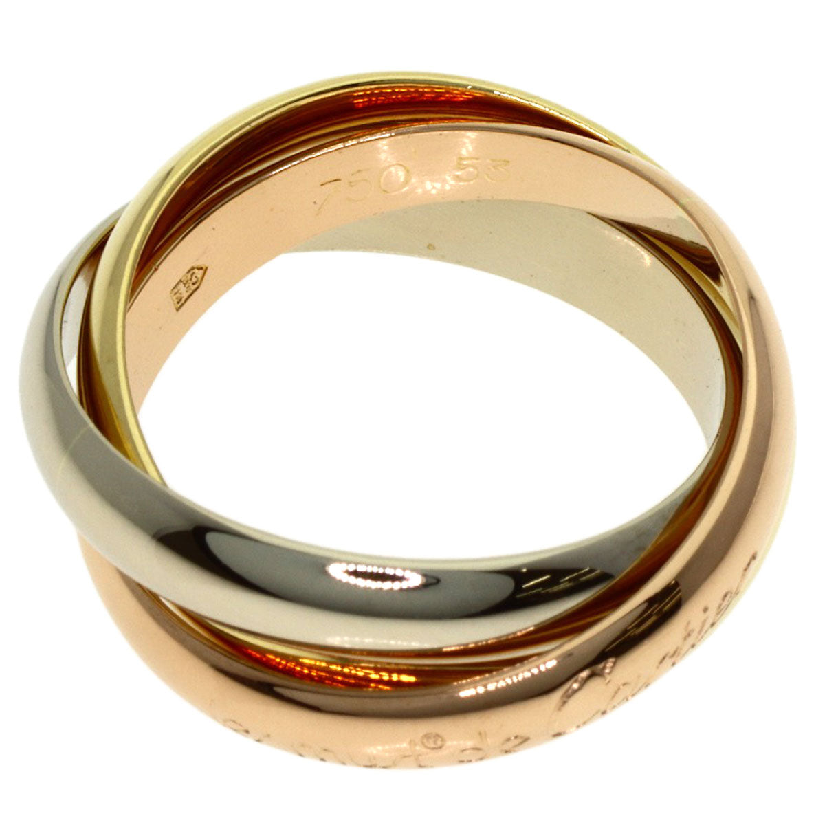 CARTIER Trinity Ring K18 Yellow Gold K18 White GoldLadies [Used]