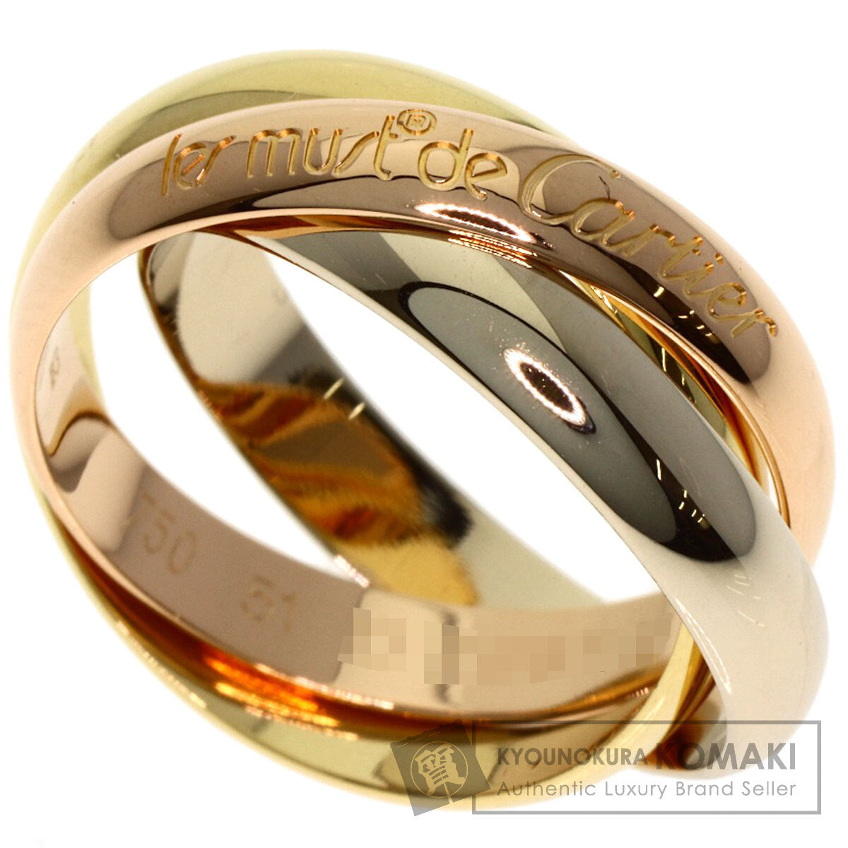 CARTIER Trinity #51 Ring K18 Yellow Gold K18 White GoldLadies [Used]