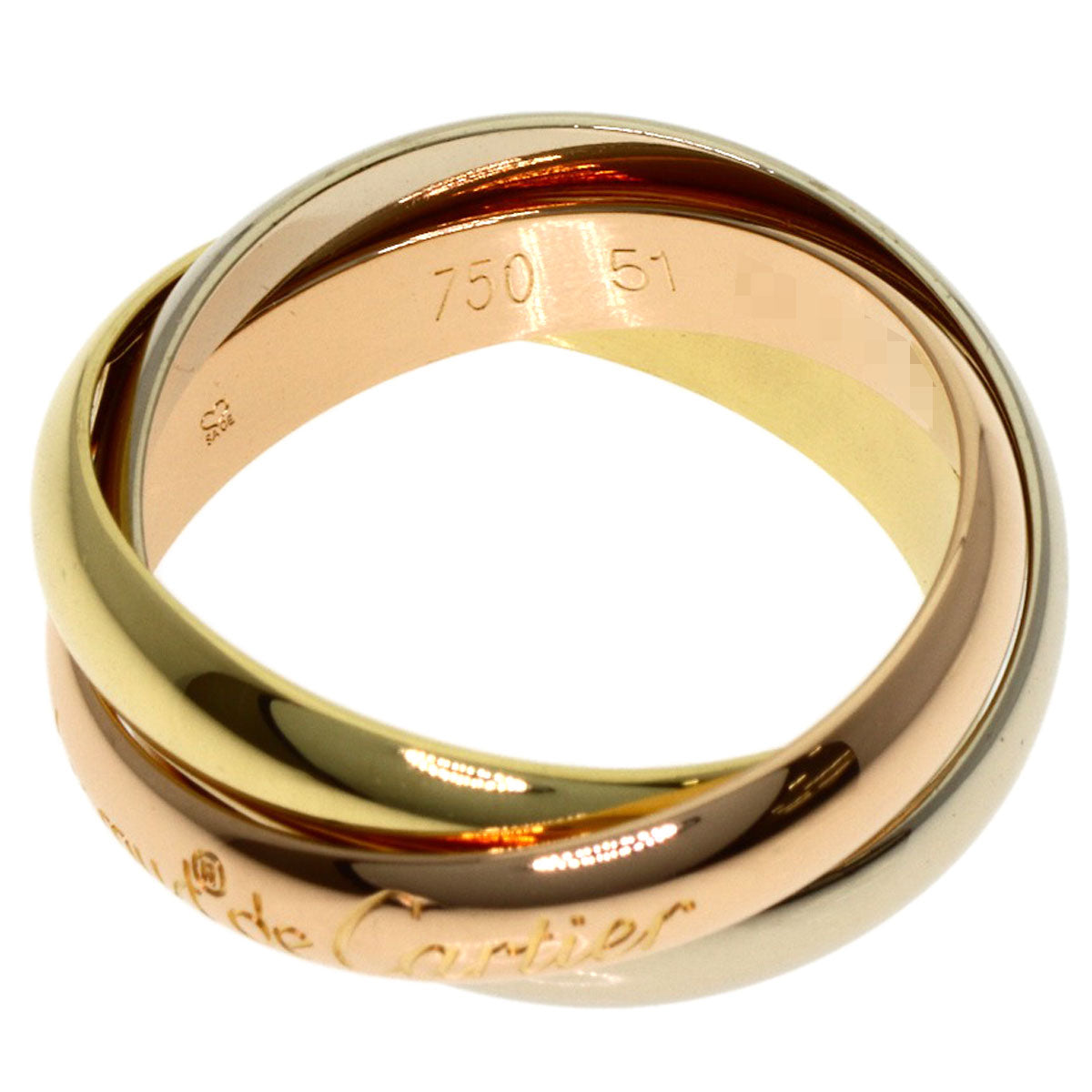 CARTIER Trinity #51 Ring K18 Yellow Gold K18 White GoldLadies [Used]