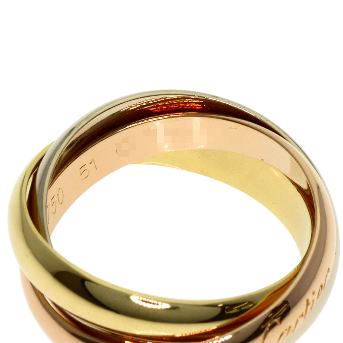 CARTIER Trinity #51 Ring K18 Yellow Gold K18 White GoldLadies [Used]