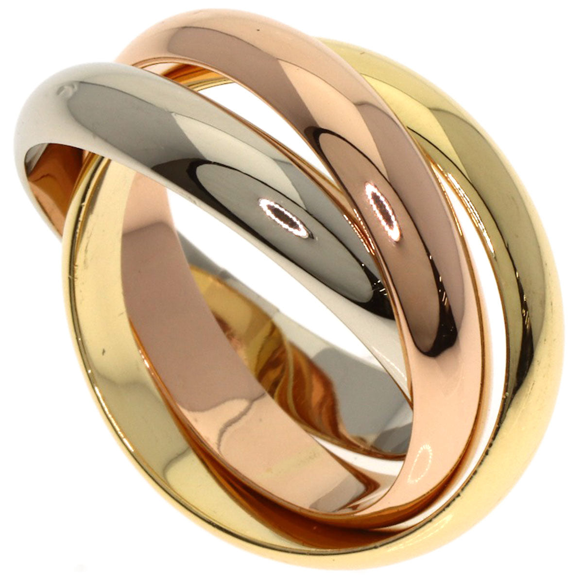 CARTIER Trinity MM Ring K18 Yellow Gold K18 White GoldLadies [Used]