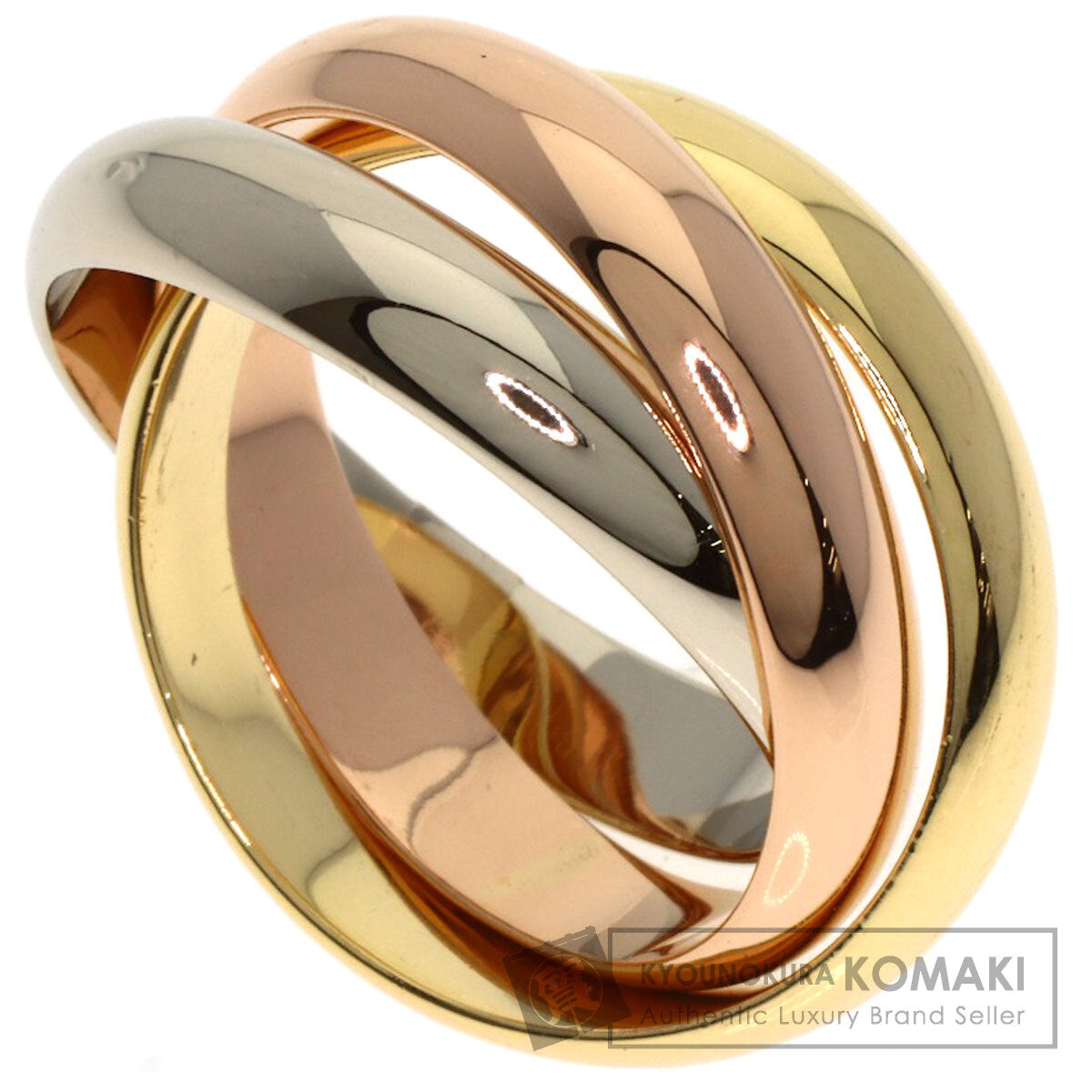 CARTIER Trinity MM Ring K18 Yellow Gold K18 White GoldLadies [Used]