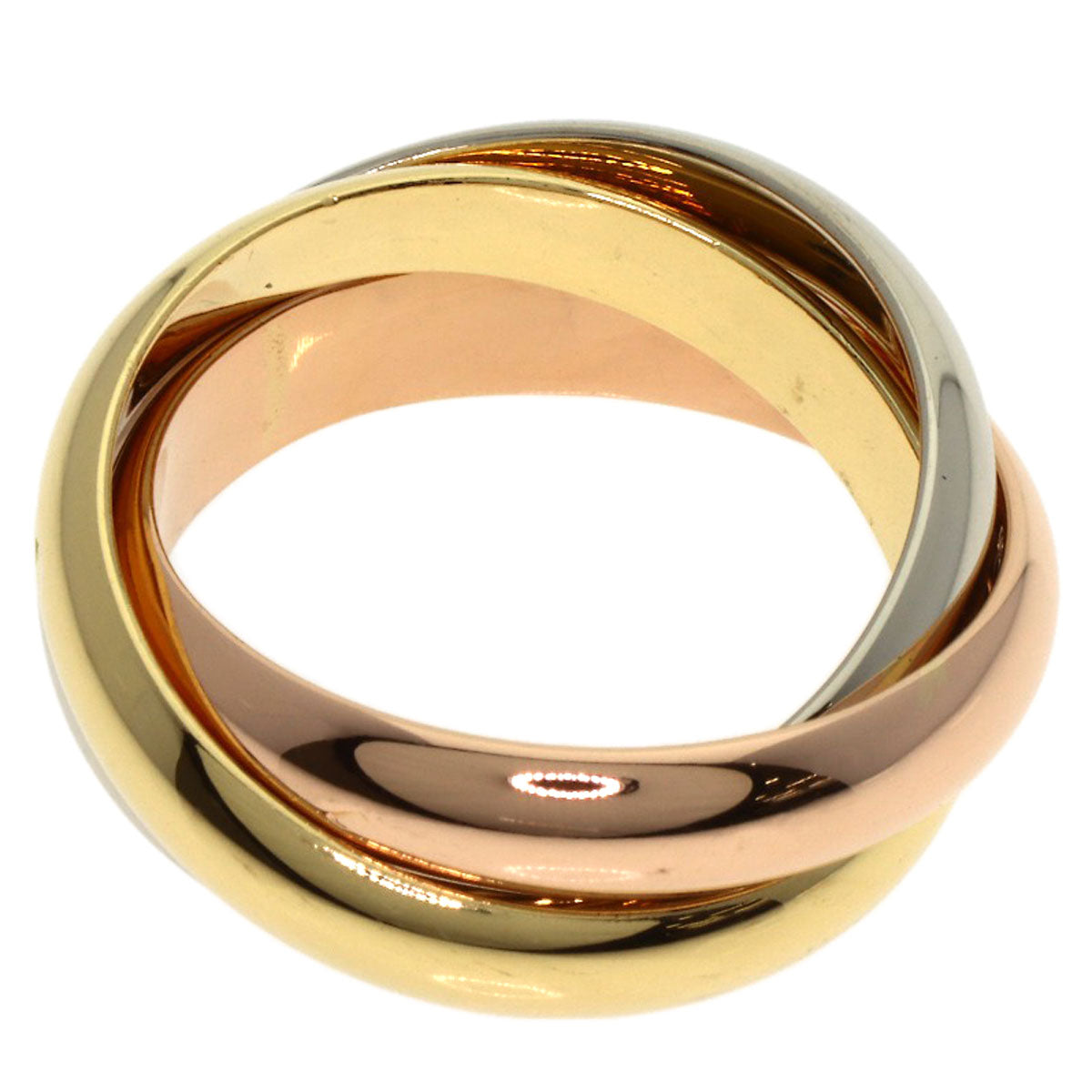 CARTIER Trinity MM Ring K18 Yellow Gold K18 White GoldLadies [Used]