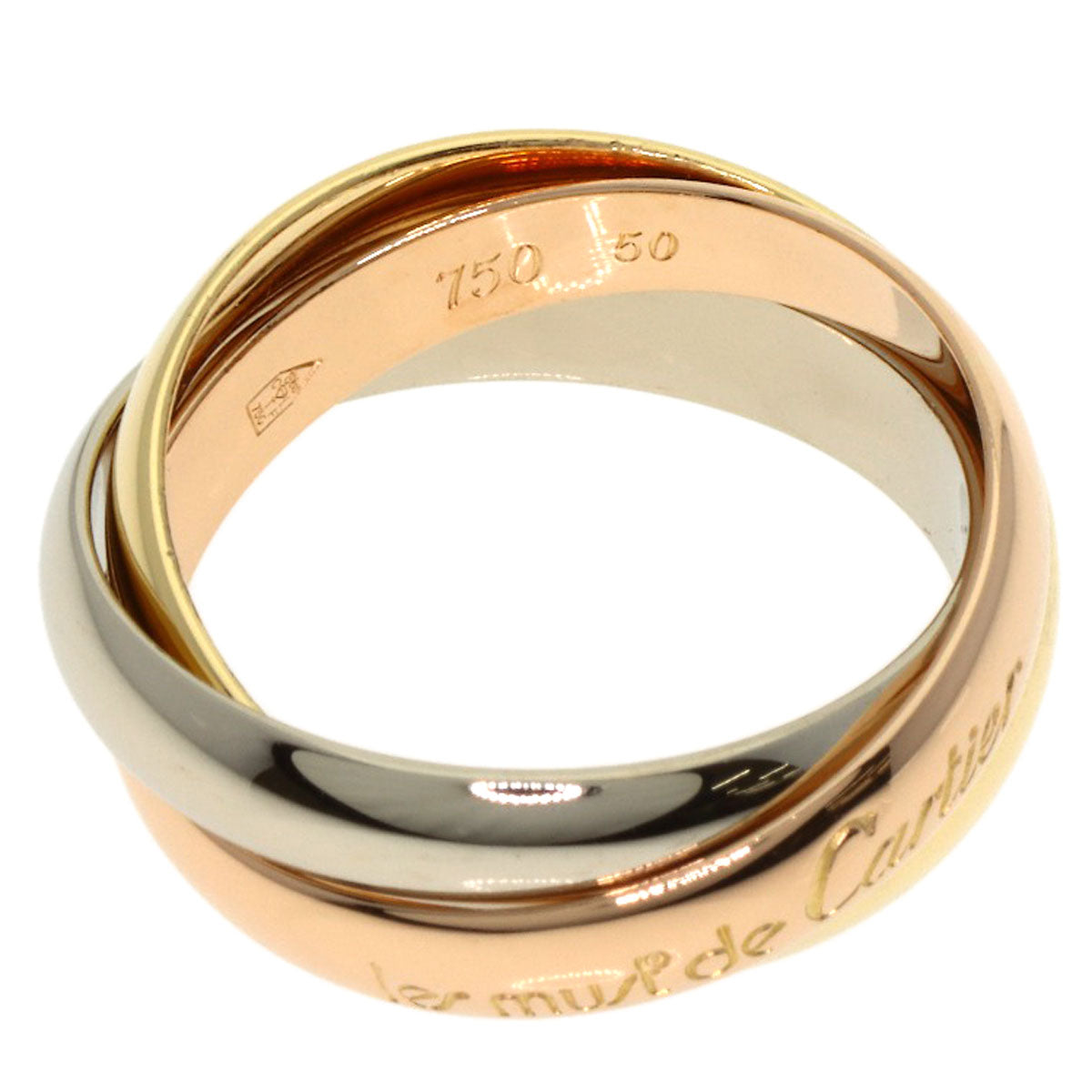 CARTIER Trinity #50 Ring K18 Yellow Gold K18 White GoldLadies [Used]