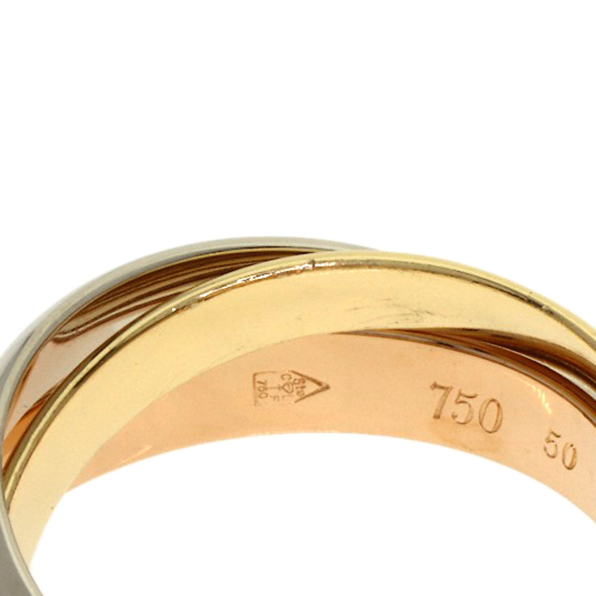 CARTIER Trinity #50 Ring K18 Yellow Gold K18 White GoldLadies [Used]