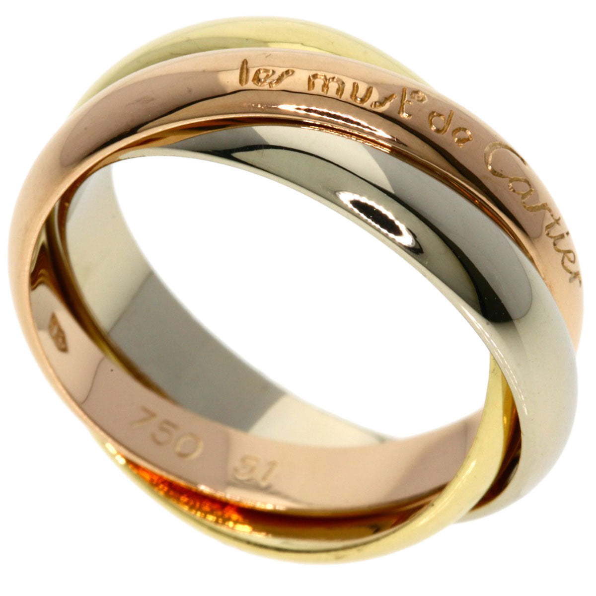 CARTIER Trinity #51 Ring K18 Yellow Gold 18K Pink GoldLadies [Used]