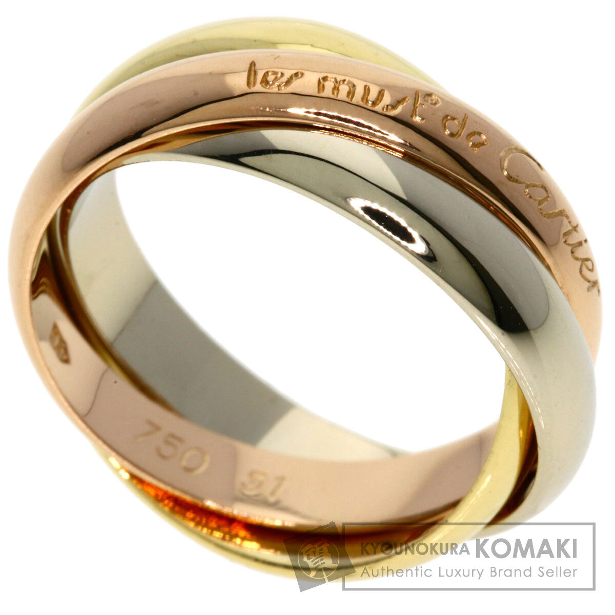 CARTIER Trinity #51 Ring K18 Yellow Gold 18K Pink GoldLadies [Used]