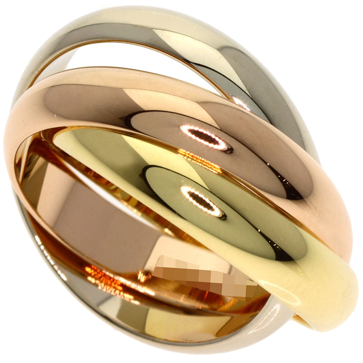 CARTIER Trinity MM #49 Ring K18 Yellow Gold 18K Pink GoldLadies [Used]