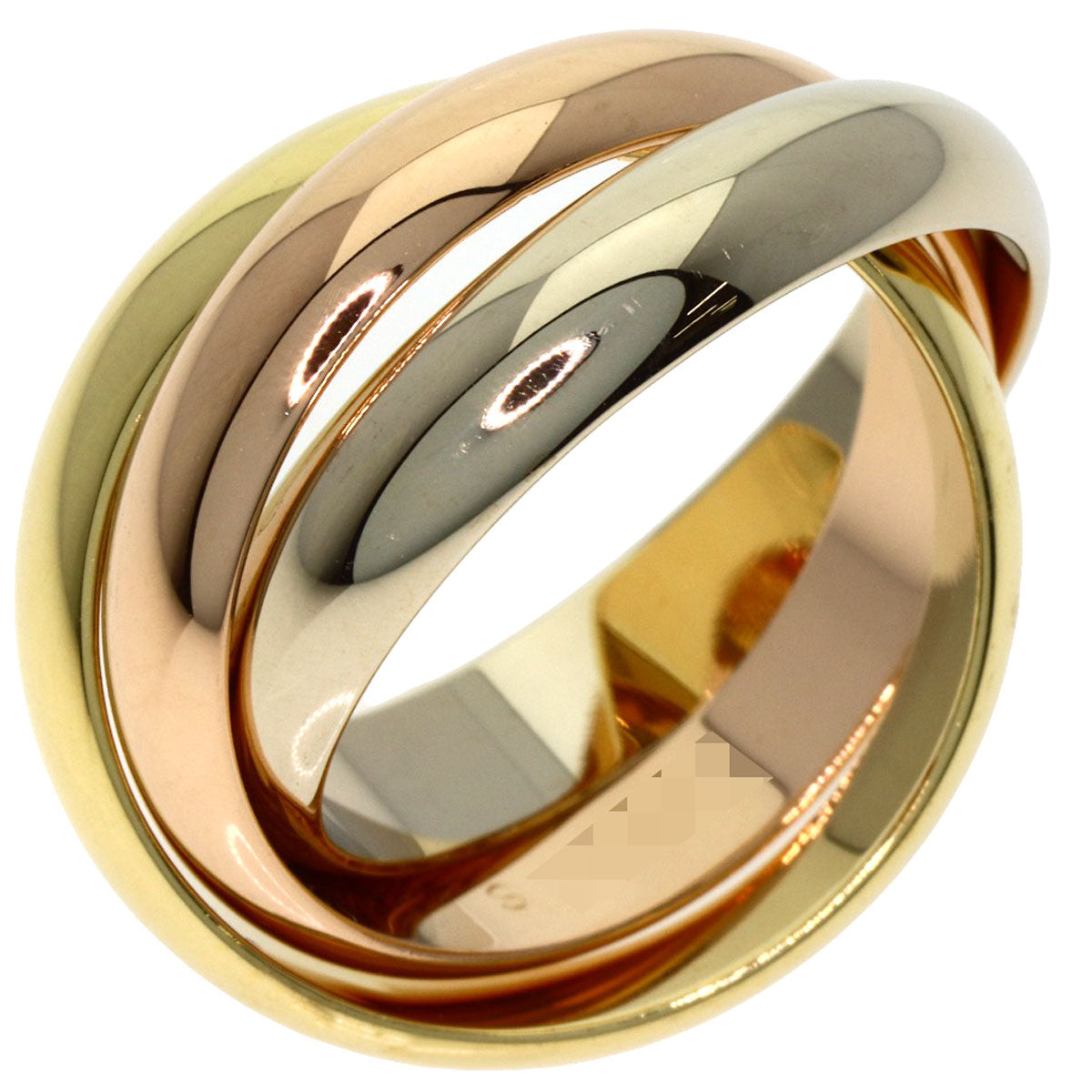 CARTIER Trinity MM #49 Ring K18 Yellow Gold 18K Pink GoldLadies [Used]