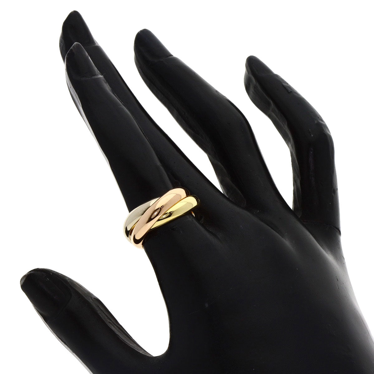 CARTIER Trinity MM #49 Ring K18 Yellow Gold 18K Pink GoldLadies [Used]