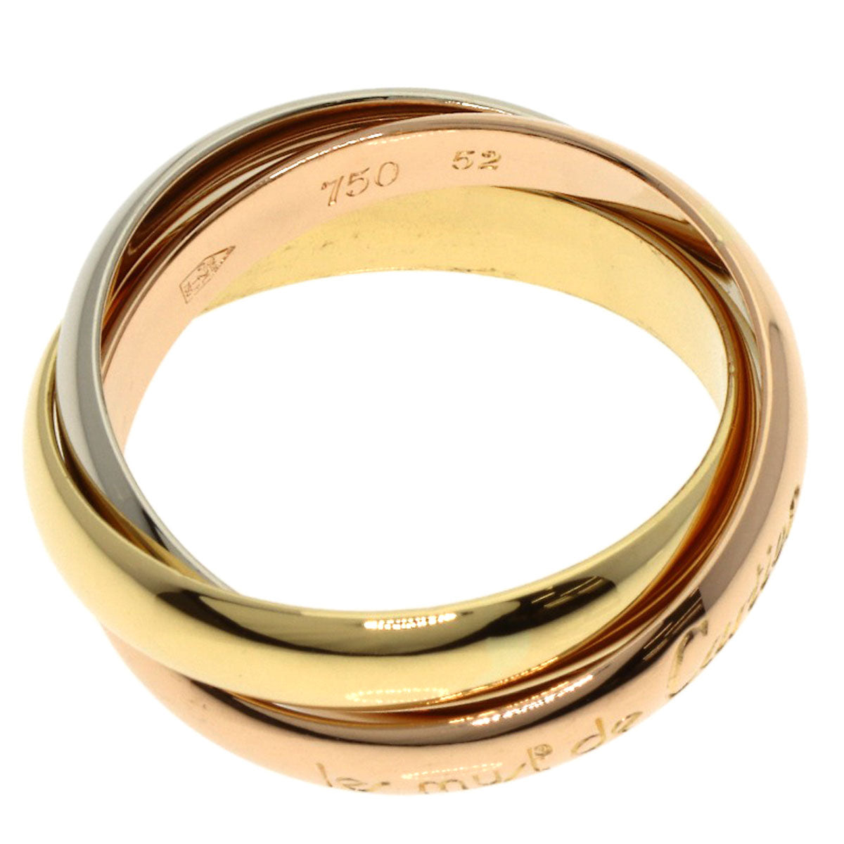 CARTIER Trinity #52 Ring K18 Yellow Gold K18 White GoldLadies [Used]
