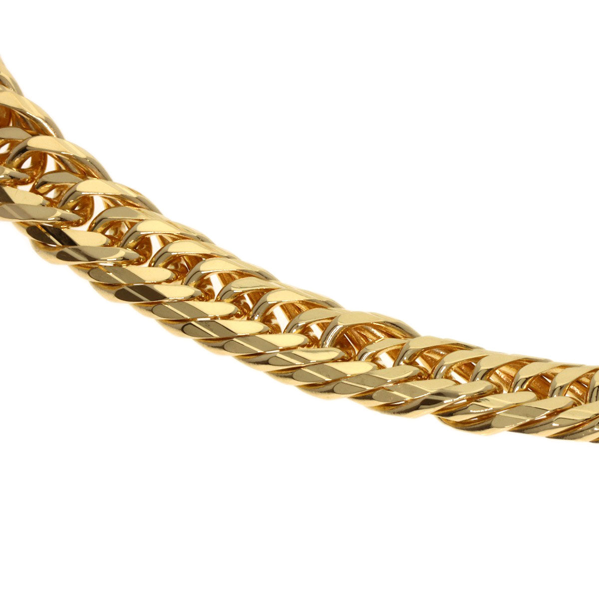 Curb Chain Kihei 8-sided Triple Bracelet K18 Yellow Gold 20.4g　mens