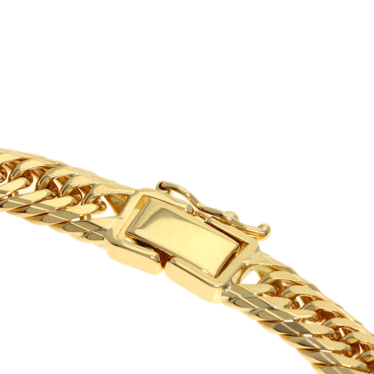 Curb Chain Kihei 8-sided Triple Bracelet K18 Yellow Gold 20.4g　mens