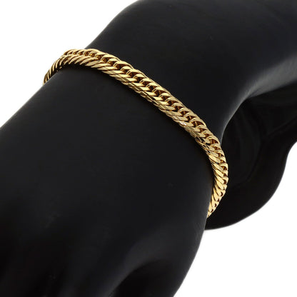 Curb Chain Kihei 8-sided Triple Bracelet K18 Yellow Gold 20.4g　mens