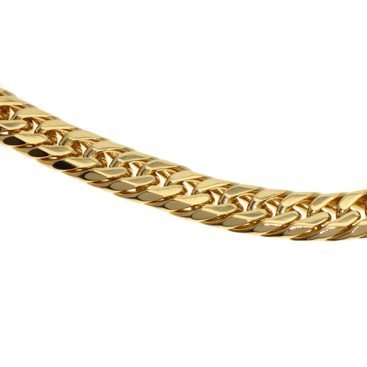 Curb chain Kihei 6-sided W Bracelet K18 Yellow Gold 20.1g　mens
