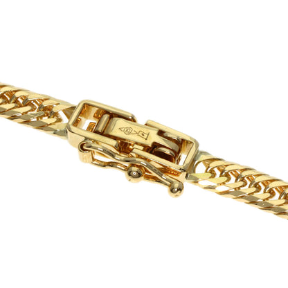 Curb Chain Kihei 8-sided Triple Necklace K18 Yellow Gold 10.3g　Ladies