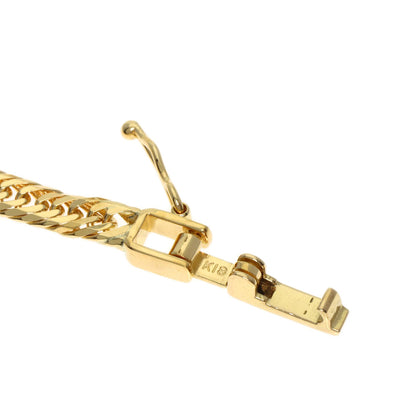 Curb Chain Kihei 8-sided Triple Necklace K18 Yellow Gold 10.3g　Ladies