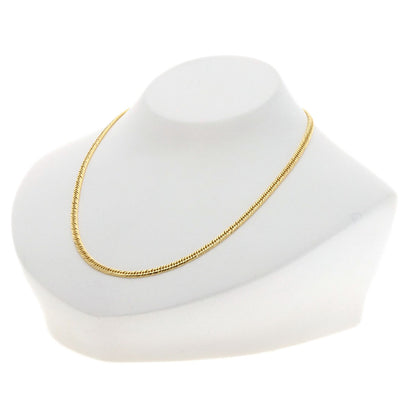 Curb Chain Kihei 8-sided Triple Necklace K18 Yellow Gold 10.3g　Ladies