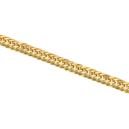Curb Chain Kihei 8-sided Triple Necklace K18 Yellow Gold 10.3g　Ladies
