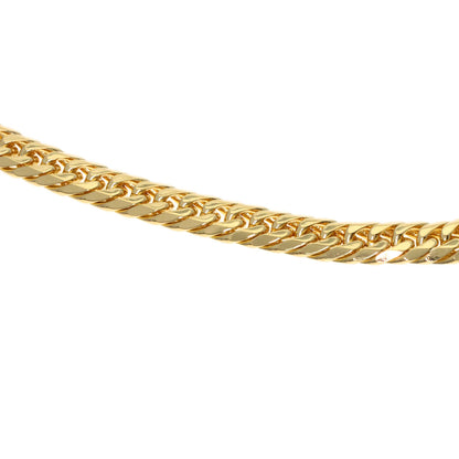 Curb chain Kihei 6-sided W Bracelet K18 Yellow Gold 10g　mens