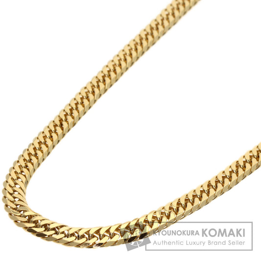 Curb chain Kihei 6-sided W Necklace K18 Yellow Gold 20.2g　Ladies