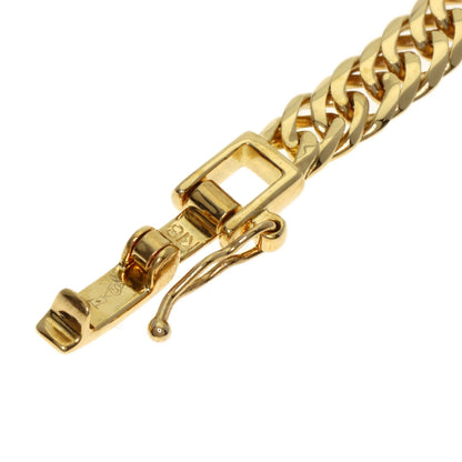 Curb chain Kihei 6-sided W Necklace K18 Yellow Gold 20.2g　Ladies