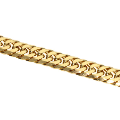 Curb chain Kihei 6-sided W Necklace K18 Yellow Gold 20.2g　Ladies