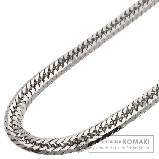 Curb Chain Kihei 8-sided Triple Necklace K18 White Gold 31g　Ladies