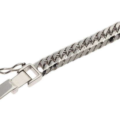 Curb Chain Kihei 8-sided Triple Necklace K18 White Gold 31g　Ladies