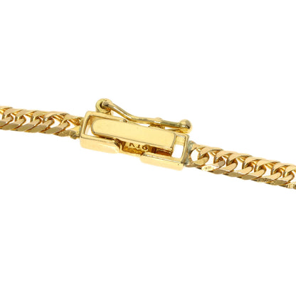 Curb chain Kihei 6-sided W Necklace K18 Yellow Gold 10.7g　mens