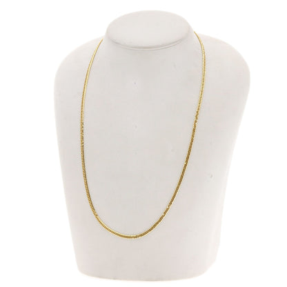 Curb chain Kihei 6-sided W Necklace K18 Yellow Gold 10.7g　mens