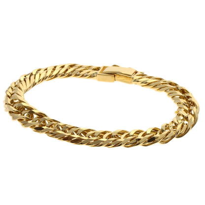 Curb Chain Kihei 12-sided Triple Bracelet K18 Yellow Gold 30.2g　mens