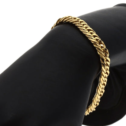 Curb Chain Kihei 12-sided Triple Bracelet K18 Yellow Gold 30.2g　mens