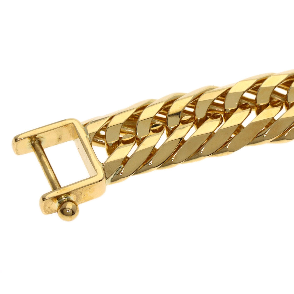Curb Chain Kihei 12-sided Triple Bracelet K18 Yellow Gold 30.2g　mens