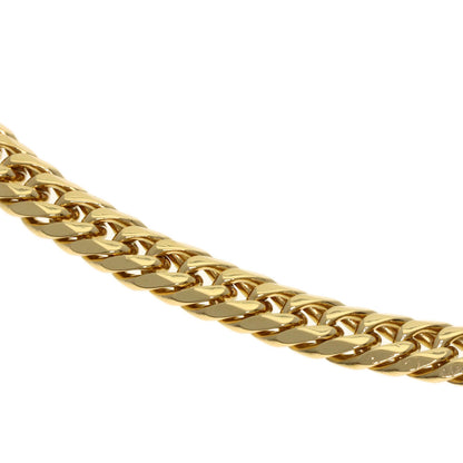 Curb chain Kihei 6-sided W Bracelet K18 Yellow Gold 19.2g　mens