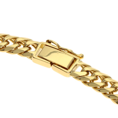 Curb chain Kihei 6-sided W Bracelet K18 Yellow Gold 19.2g　mens