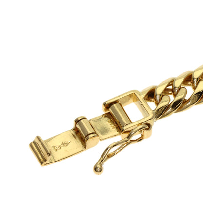 Curb chain Kihei 6-sided W Bracelet K18 Yellow Gold 19.2g　mens