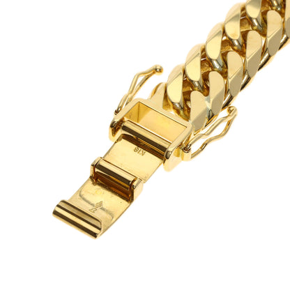 Curb chain Kihei 6-sided W Necklace K18 Yellow Gold 201.5g　mens
