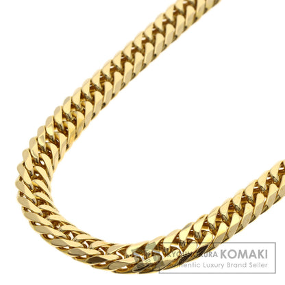 Curb chain Kihei 6-sided W Necklace K18 Yellow Gold 98.4g　mens