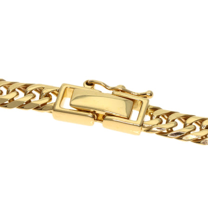 Curb chain Kihei W6 side Necklace K18 Yellow Gold 27.1g　mens