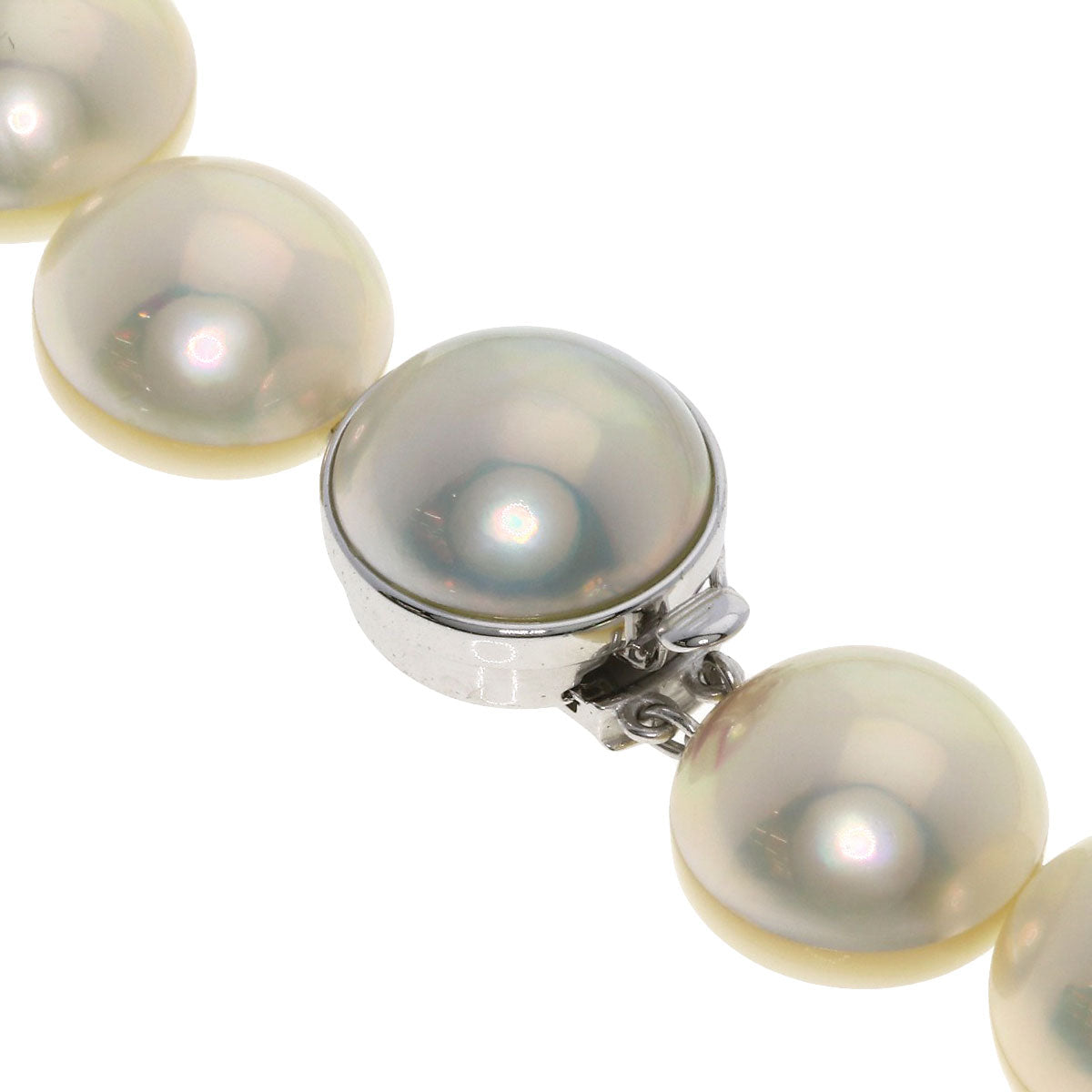 TASAKI Mabe Pearl Pearl Necklace K18 White Gold Ladies [Used]