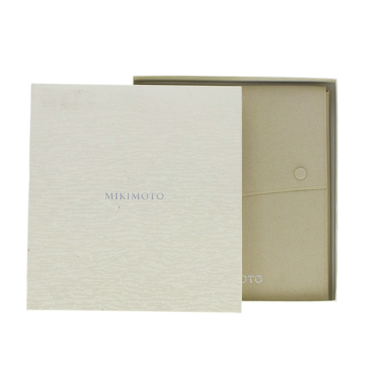 MIKIMOTO Akoya Pearl with M charm Necklace K18 White Gold Ladies [Used]