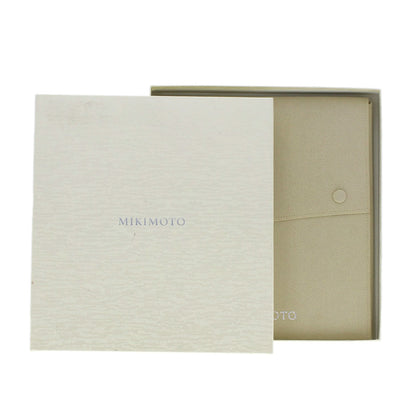 MIKIMOTO Akoya Pearl with M charm Necklace K18 White Gold Ladies [Used]