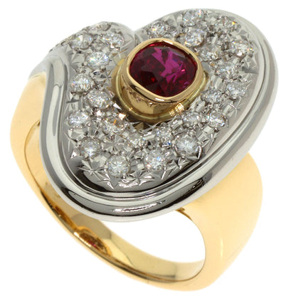 TASAKI Ruby Diamond Ring Platinum PT900 18K Yellow GoldLadies [Used]