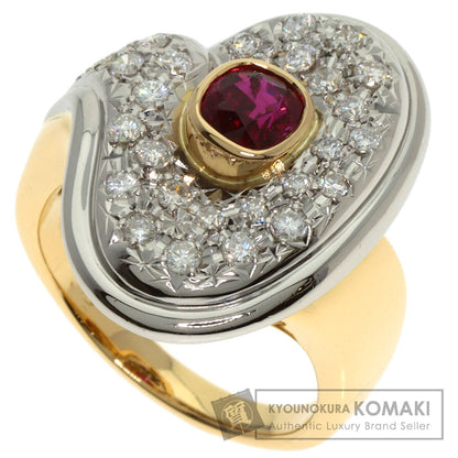 TASAKI Ruby Diamond Ring Platinum PT900 18K Yellow GoldLadies [Used]